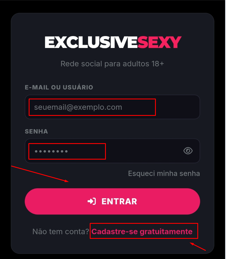 Passo 13 da instalação do App ExclusiveSexy